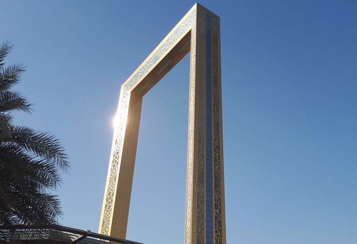 Dubaj - Dubai Frame, a város hatalmas aranykerete