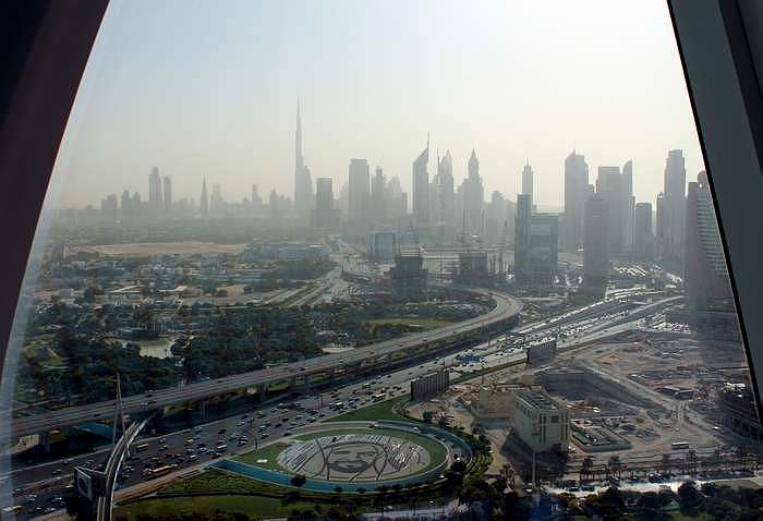 Dubaj - Dubai Frame, kilátás