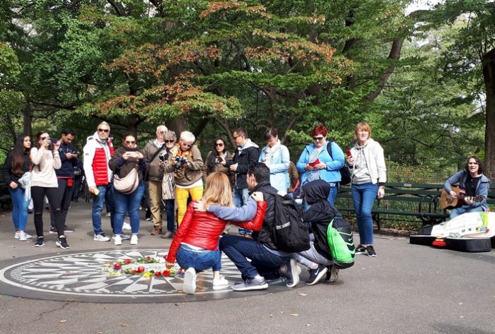New York, Central Park: a John Lennon emlékére készült Imagine-mozaik