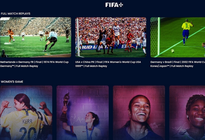 FIFA-streaming - labdarúgás - FIFA+ csatorna